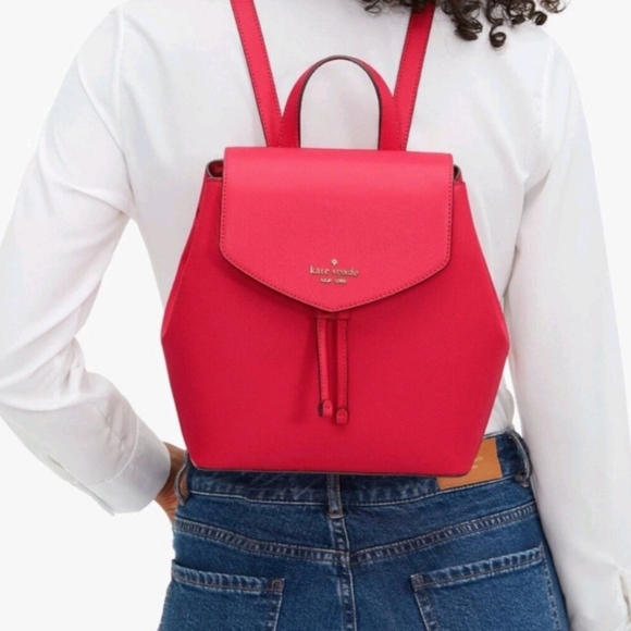 kate spade New York Pink Saffiano Leather Backpack Nwot main image 7